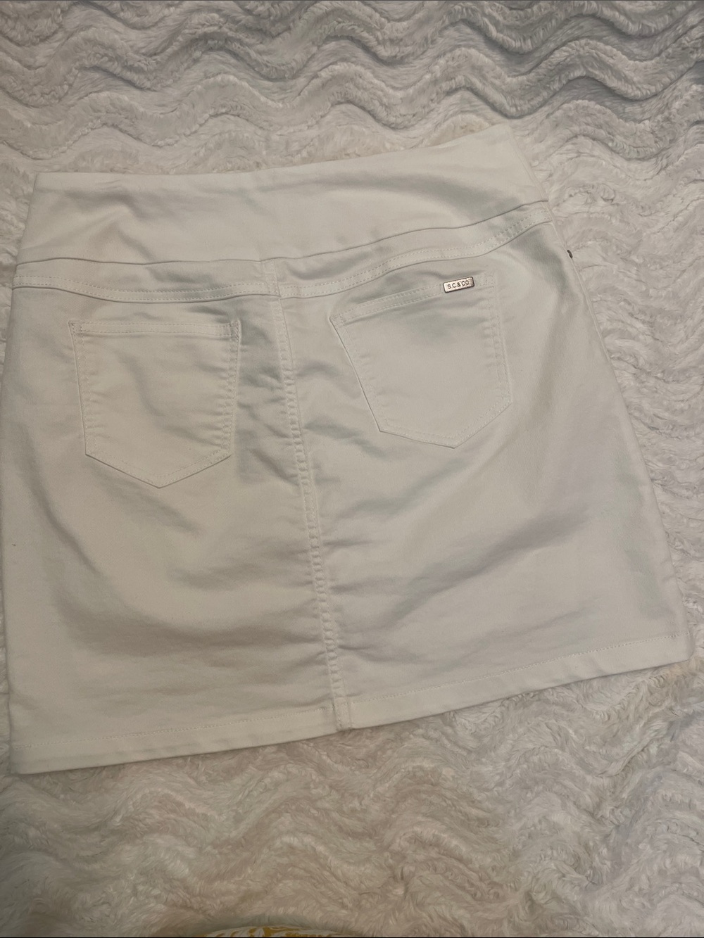 S.C. & Co. White Denim Skort - Picture 5 of 16